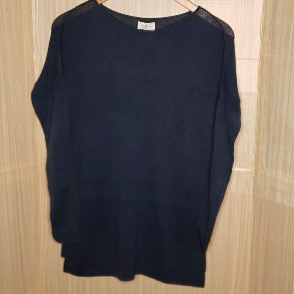Lou & Grey Womens Thin Blue Tunic Sweater Medium